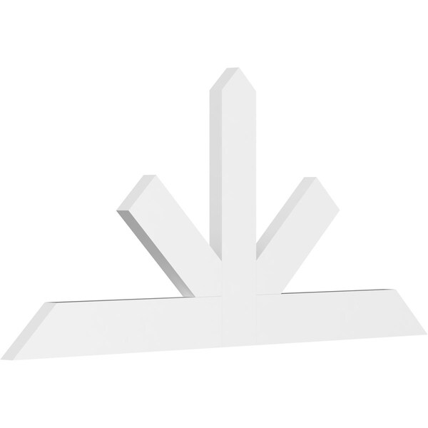 Ekena Millwork Saratoga Architectural Grade PVC Gable Bracket, 72"W x 33"H x 2"D x 6"F, 11/12 Pitch GBP072X33X0206SAR00 - main